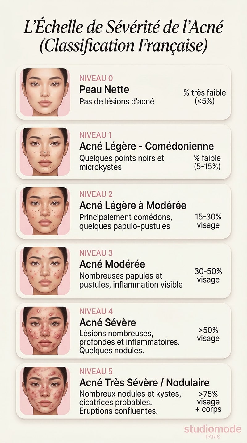 Infographie Echelle Severite Acne