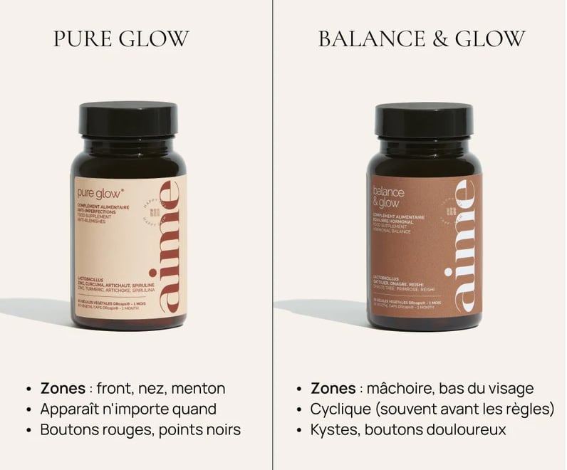 aime pure glow vs balance glow