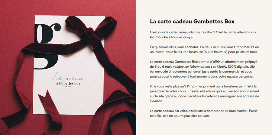 carte cadeaux gambettes