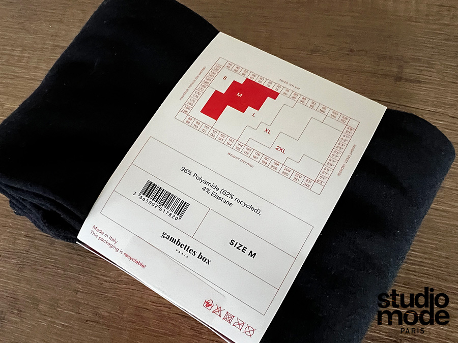 guide des tailles collants gambettes