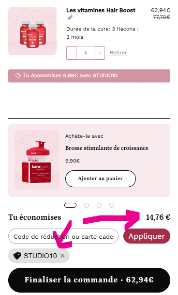 code promo mykaracare applique